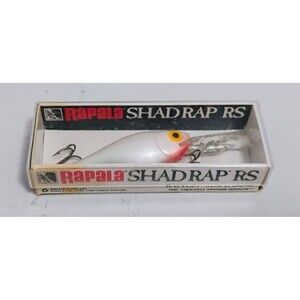 RAPALA SHAD RAP RS CRANKBAIT FISHING LURE PEARL WHITE NOS NEW OLD STOCK